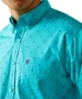 SALE Ariat® Men's L/S Wilke Turquoise Steerhead Print Classic Fit Button Shirt