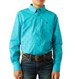 Ariat® Boys' L/S Wilke Turquoise Steerhead Print Classic Fit Button Shirt Ariat® Boys' L/S Wilke Turquoise Steerhead Print Classic Fit Button Shirt