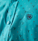 SALE Ariat® Boys' L/S Wilke Turquoise Steerhead Print Classic Fit Button Shirt