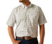 Ariat® Men's S/S White with Diamond Print WF Evan Classic Fit Button Shirt Ariat® Men's S/S White with Diamond Print WF Evan Classic Fit Button Shirt