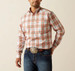 Ariat® Men's L/S Orange Plaid Pro Series Classic Fit Button Shirt