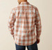 Ariat® Men's L/S Orange Plaid Pro Series Classic Fit Button Shirt