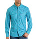 Rock & Roll Denim® Men's L/S Turquoise Aztec Print TEK Snap Shirt Rock & Roll Denim® Men's L/S Turquoise Aztec Print TEK Snap Shirt