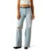 SALE Ariat® Ladies' Light Wash UHR Tomboy Wide Leg Distressed Jeans in Zuma