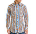 PANHANDLE SLIM Rock & Roll Denim® Men's L/S Orange/Turq Aztec Striped Snap Shirt PANHANDLE SLIM Rock & Roll Denim® Men's L/S Orange/Turq Aztec Striped Snap Shirt