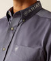 ARIAT INTERNATIONAL Ariat® Men's L/S Solid Grey Team Logo Twill Classic Fit Button Shirt ARIAT INTERNATIONAL Ariat® Men's L/S Solid Grey Team Logo Twill Classic Fit Button Shirt