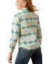 SALE Ariat® Girls' L/S Turquoise/Brown Aztec Print Remy Western Snap Shirt