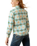 SALE Ariat® Girls' L/S Turquoise/Brown Aztec Print Remy Western Snap Shirt