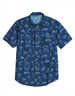 Tin Haul® Men's S/S Navy Cowboy Tropics Snap Shirt