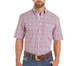 Panhandle Slim® Men's S/S Melon/Blue Plaid Button Shirt