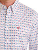 SALE Rock & Roll Denim® Men's L/S White/Blue/Red Aztec Print Button Shirt