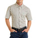 SALE Rock & Roll Denim® Men's S/S Turquoise/Cream/Black Aztec Print Button Shirt