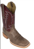 SALE R.Watson® Men's Old Fashioned Charcoal Cowhide/Burgundy Square Toe Boots