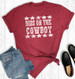 Rebel Rose® Ladies' S/S Cardinal Red Dibs On The Cowboy T-Shirt