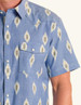 SALE Panhandle Slim® Men's S/S Blue Modern Vintage Ikat Print Snap Shirt