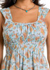 SALE Rock & Roll Denim® Ladies' Sleeveless Light Blue/Gold Floral Mini Dress