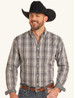 Panhandle Rough Stock® Men's L/S Black Plaid Button Shirt