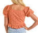Rock & Roll Denim® Ladies' Burnt Orange Eyelet Puff Sleeve Blouse