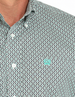 SALE Cinch® Men's L/S White/Turquoise Quilt Print Button Shirt