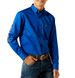 Ariat® Men's L/S Blue/Orange Team Logo Twill Classic Fit Button Shirt
