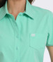 SALE Cinch® Ladies' S/S Solid Turquoise Green Arenaflex Button Shirt