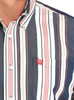 Cinch® Men's L/S Navy Multicolor Stripe Button Shirt