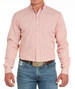 SALE Cinch® Men's L/S Red Square Print Modern Fit Button Shirt