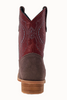 SALE R. Watson® Kids' Charcoal Roughout/Red Top Square Toe Boots