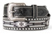 Ariat® Men's Black Tooled/Southwest Inlay/Buck-Laced Belt