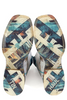 SALE Tin Haul® Ladies' White Twisted Aztection Square Toe Boots