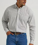 SALE Wrangler® George Strait™ Men's L/S White/Brown Print Button Shirt