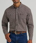 SALE Wrangler® George Strait™ Men's L/S Coffee Burst Print Button Shirt