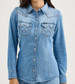 Wrangler Retro® Ladies' L/S Denim Western Snap Shirt