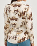 SALE Wrangler Retro® Ladies' L/S Cream Bucking Cowboy Western Snap Shirt
