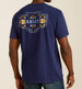Ariat® Men's S/S Medieval Blue Woven West T-Shirt