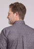 Roper® Men's L/S Grey Diamond Print Button Shirt