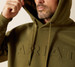 Ariat® Men's L/S Winter Moss Green Embossed Logo Hoodie