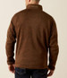 Ariat® Men's Carafe Brown Caldwell Logo 1/4 Zip Sweater