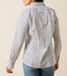 Ariat® Ladies' L/S Black/White Triangle Stripe Kirby Stretch Button Shirt