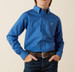 SALE Ariat® Boys' L/S Royal Blue Print Stratford Classic Fit Button Shirt
