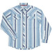 Ag-Gear® Men's L/S Mirror Stripe Titanium Blue Stockyard Snap Shirt