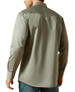 Ariat® Men's L/S Solid Grey Twill Fitted Snap Shirt
