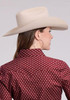 SALE Roper® Ladies' L/S Red/Circle Print Snap Stretch Shirt