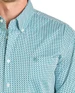SALE Rock & Roll Denim® Men's L/S Aqua Geo Print Button Shirt