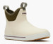 XTRATUF® Ladies' Bone White/Dark Olive Camp Fleece Lined 6" Ankle Deck Boots