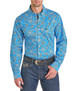 Rock & Roll Denim® Men's L/S Turquoise Medallion Print Button Shirt