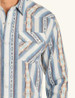 Panhandle Slim® Men's L/S Modern Vintage Blue Aztec Snap Shirt