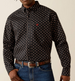 SALE Ariat® Men's L/S Thorin Black/Coral Aztec Diamond Print Button Shirt