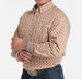 SALE Cinch® Men's L/S Light Brown/Purple Geo Print Button Shirt