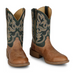SALE Justin® Men's Chestnut Tan/Green Jasper Round Toe Boots
